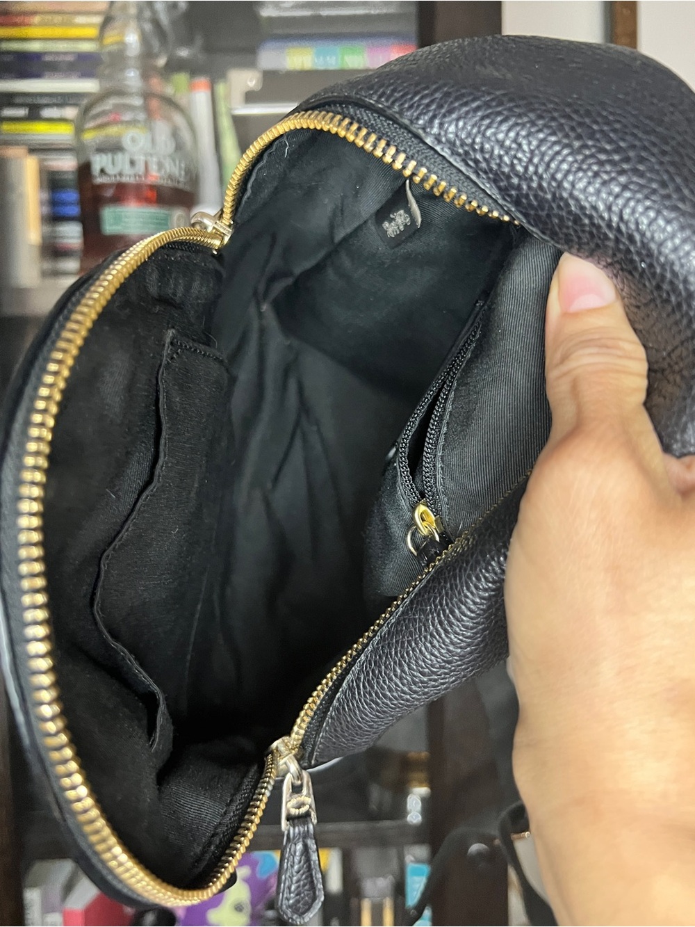 Coach Black Leather Mini Backpack with Gold Hardware - Picture 11 of 14